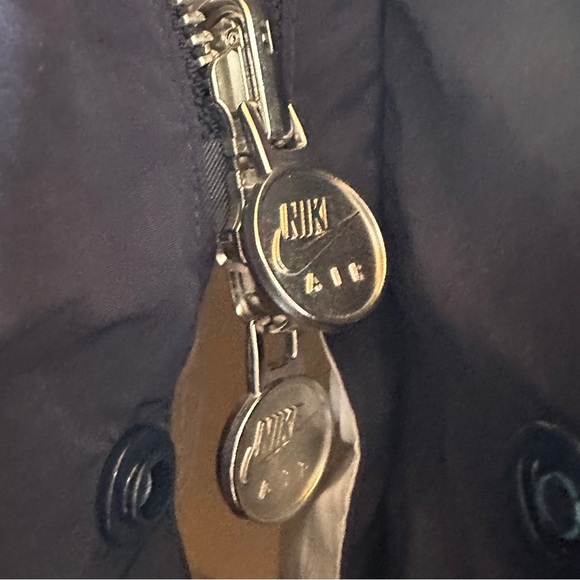 Nike Air x Kim Jones Trench Coat size S reversible navy pinstripe fishtail - Picture 8 of 13